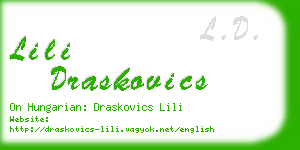 lili draskovics business card